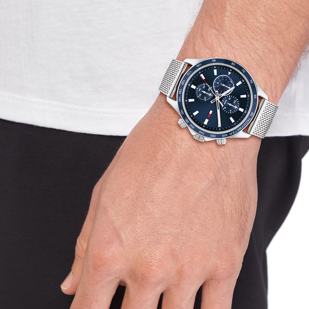 Tommy Hilfiger Orologio analogico da uomo con quadrante blu navy