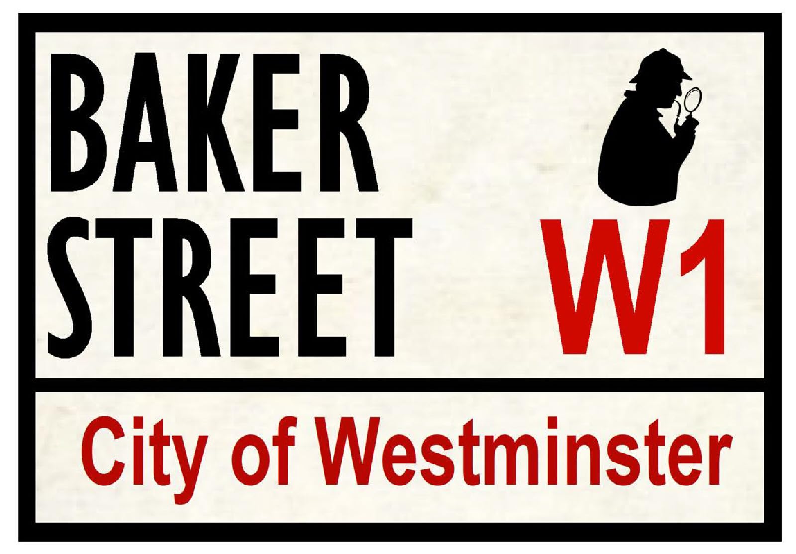Ingzzaac Metalpostera138423 Street Road Signs Baker St London Decoration Props Plaque 8X12 Inch