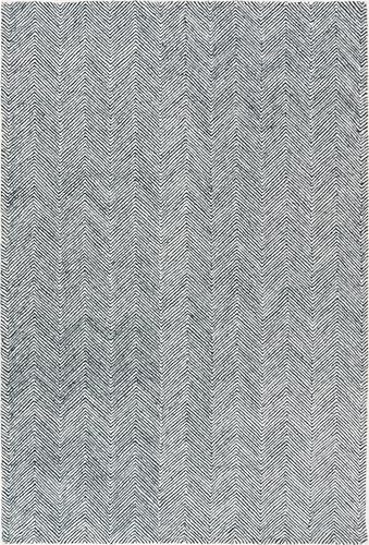 Image of Modern Herringbone Chevron Collection Handcrafted Wool Area Rug - Durable, Zigzag Pattern, for High Traffic, Contemporary Design for Living Room, Bedroom, Dining Room Decor (Deep Teal, 8' x 10')
