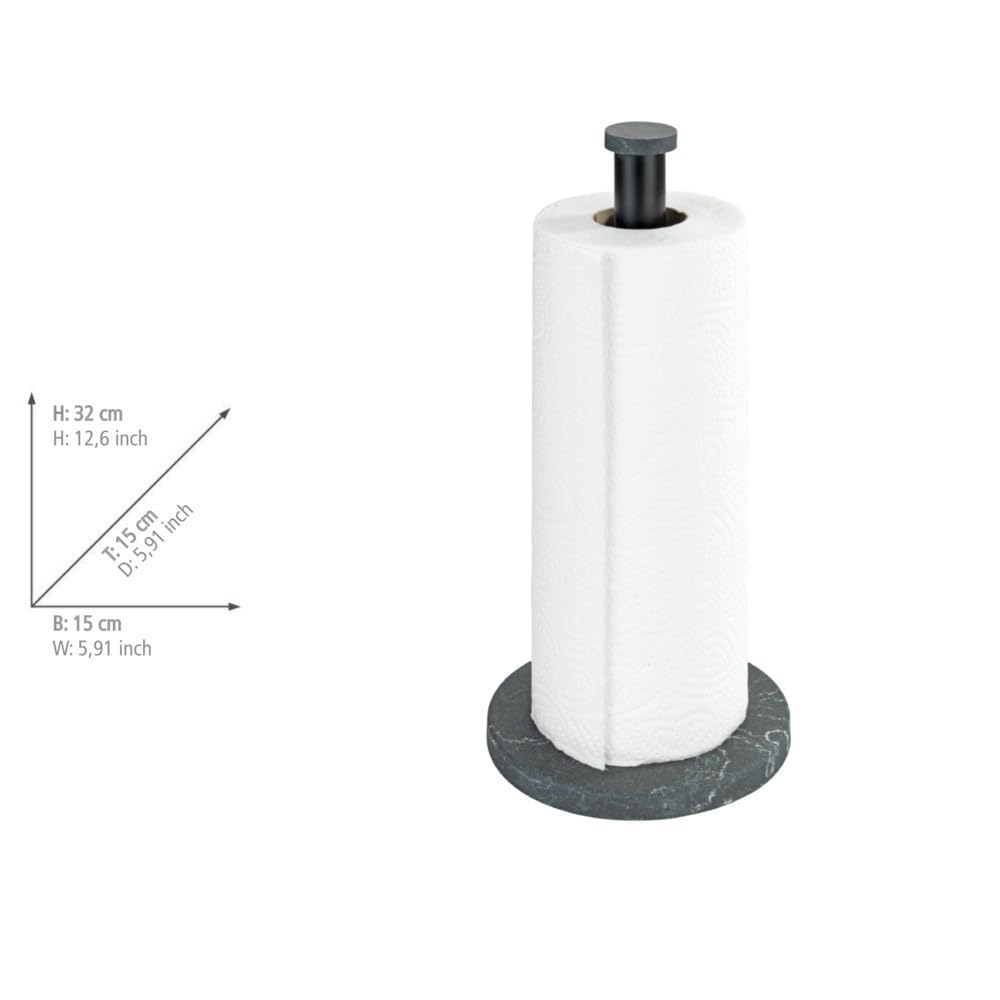 Porta Asciugamani Di Carta Con Base In Marmo – 33x17,8 Cm – Dispenser Verticale Pesante Antiscivolo - 2