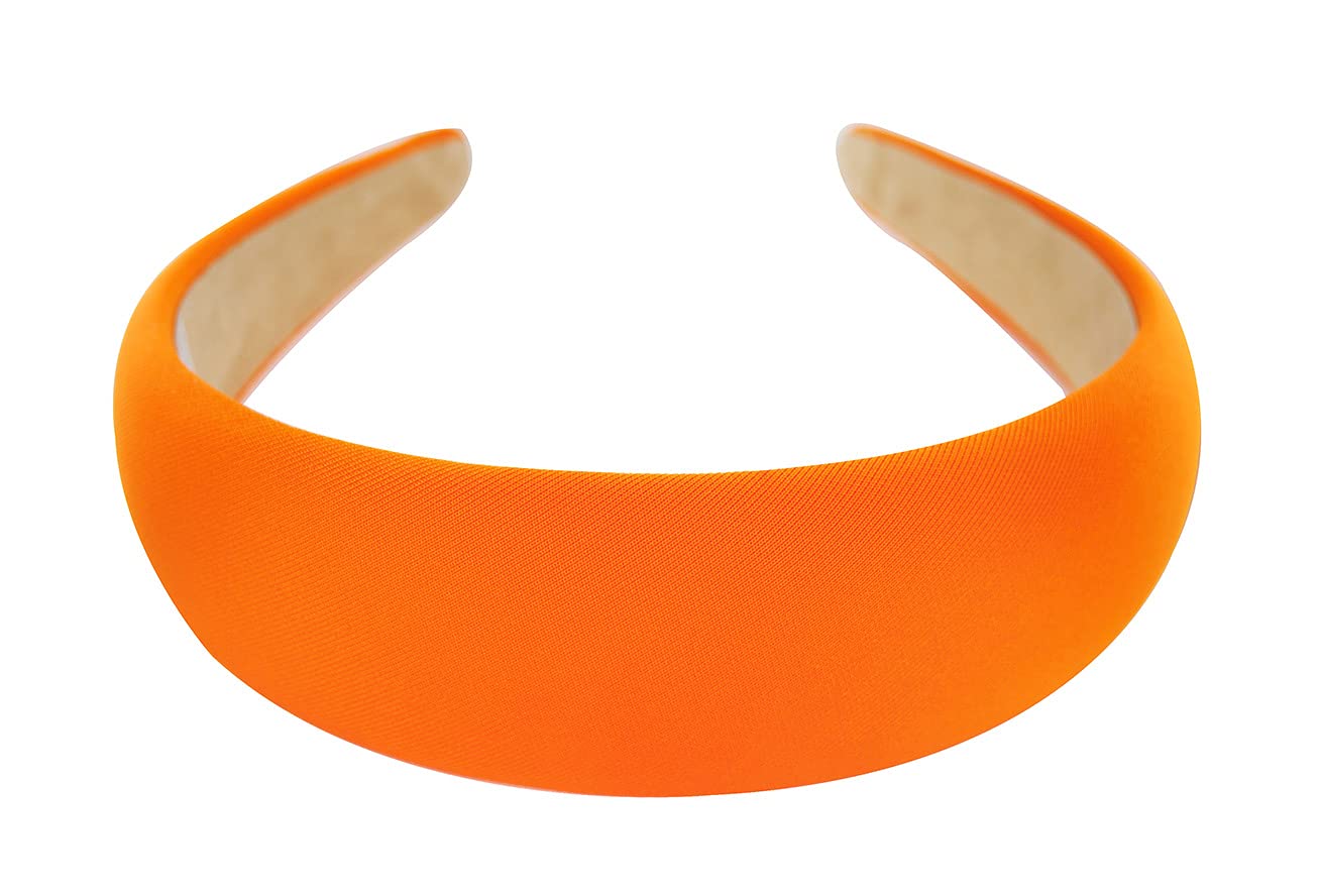 axy Breiter Haarreif mit Stoff gepolstertes Candy Colours - Wunderschön Damen Stirnband Haarschmuck Haarreifen HRK2A (Orange)