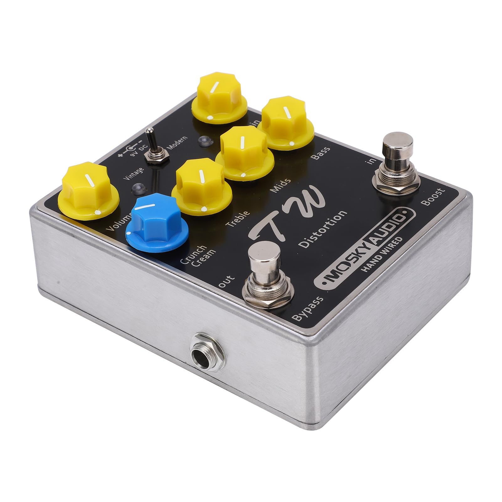 Pedale Effetto per Chitarra Distorsione Ad Alto Guadagno True Bypass per Musicisti Black Metal Regolabile 1 X
