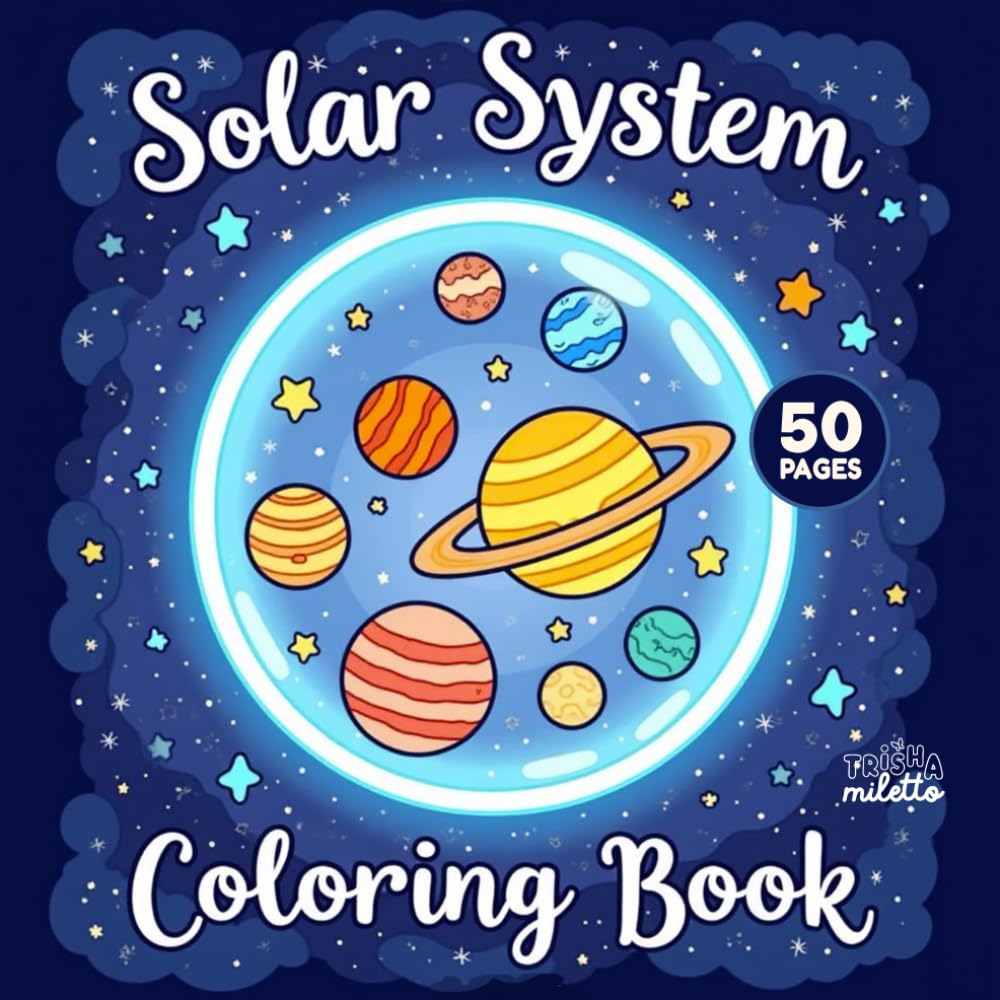 Solar System Space Coloring Book: Fun and Relaxing Space Coloring Pages for All Ages