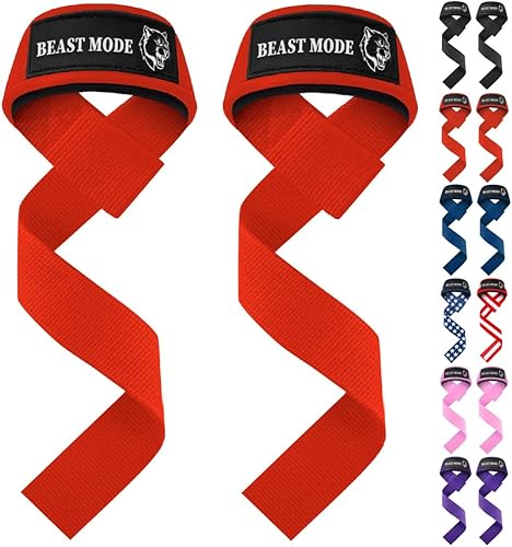 Miniatura 34 de TECEUM Correas de levantamiento para levantamiento de pesas, gimnasio, entrenamiento de fuerza, correas de muñeca con algodón acolchado de neopreno,