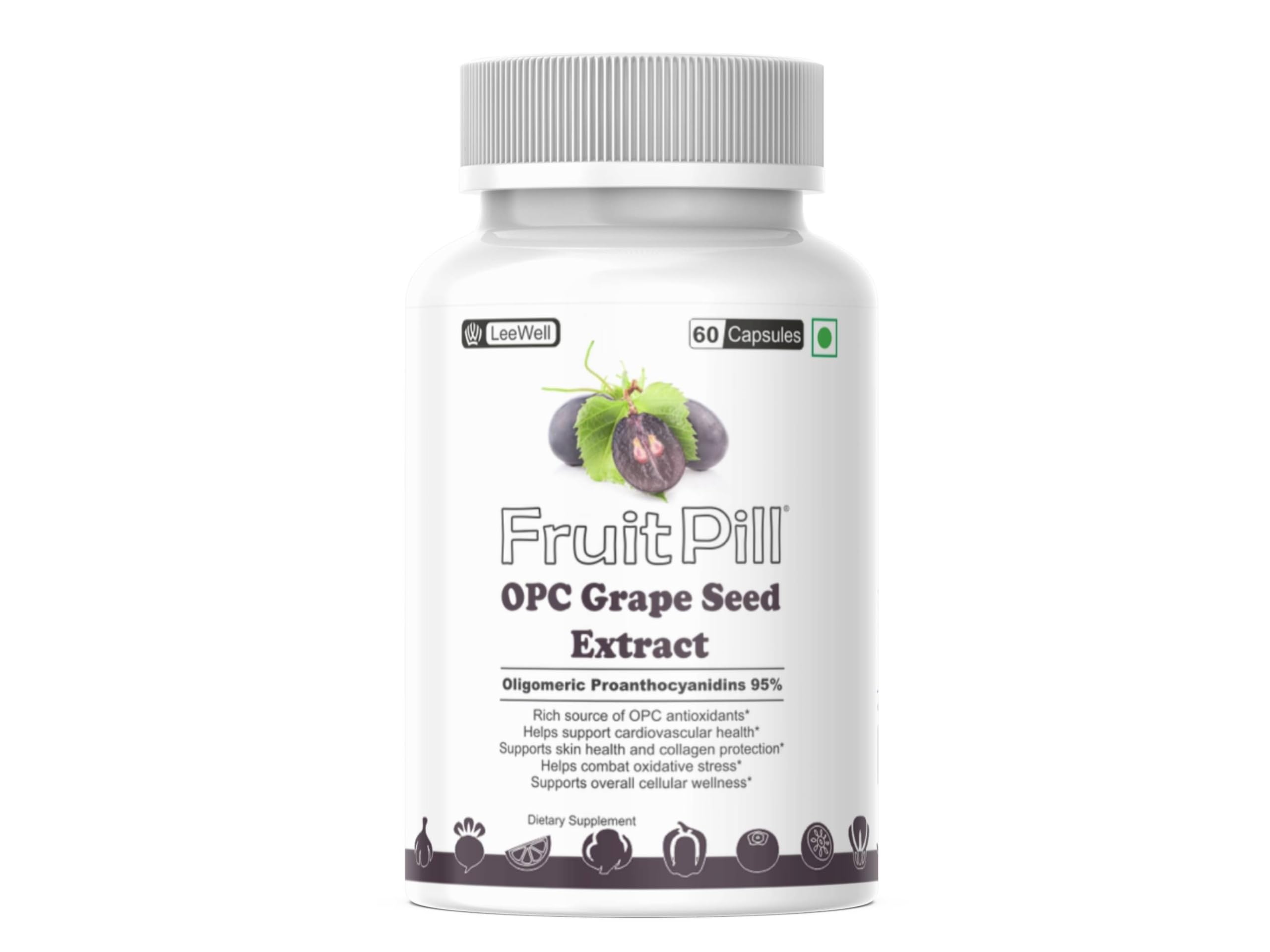 OPC Grape Seed Extract, 500mg, 95% Oligomeric Proanthocyanidins, 60 Capsules-image-30