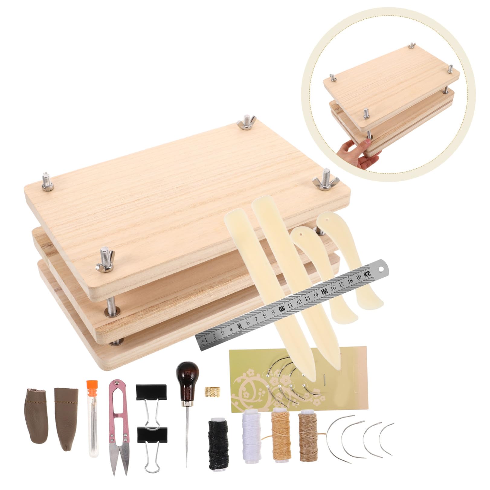 Juego de Herramientas de Madera de Encuadernación de Libros para Bricolaje