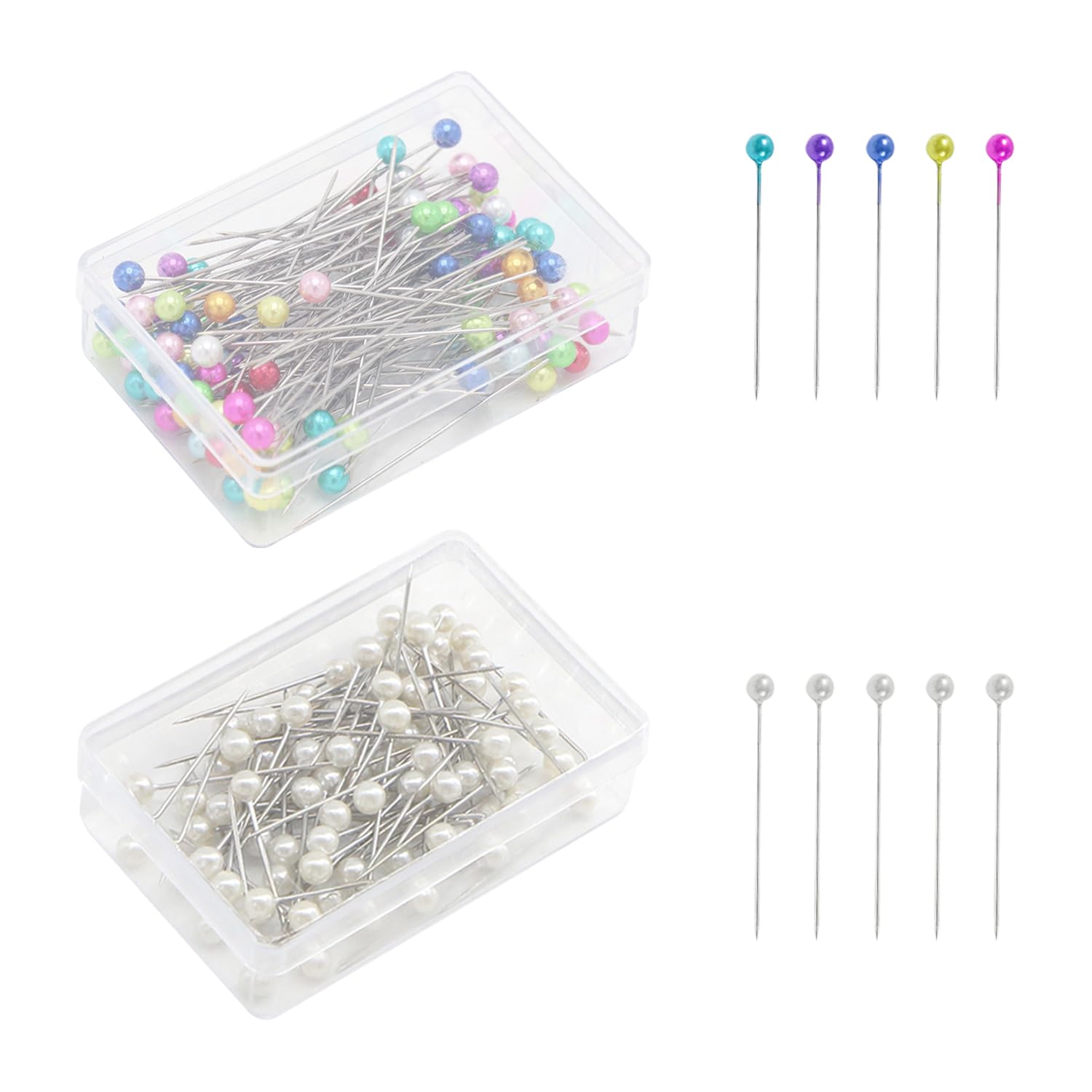 120 Spille Colorate Con Testa - Aghi Da Cucito Multicolori Per 120 Spille Colorate Con Testa - Aghi Da Cucito Multicolori Per