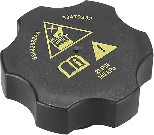 Miniatura 5 de X AUTOHAUX Tapa de recuperación de depósito de refrigerante del radiador para Chrysler para Jeep para Dodge para Ram 2013-2021 reemplaza 68442532AA