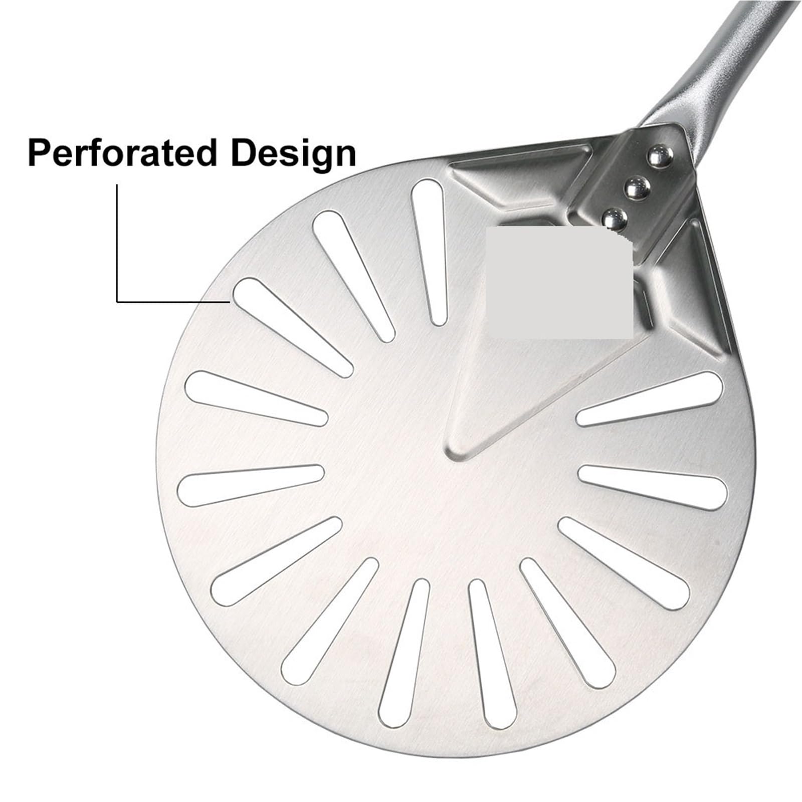 Pizzaschieber 9 Zoll (ca. 23 cm) langer Pizzaschieber aus Edelstahl mit 56 142 Gesamtlänge, Schaufel und Griff Aluminiumlegierung for den Backofen für Pizza Passion