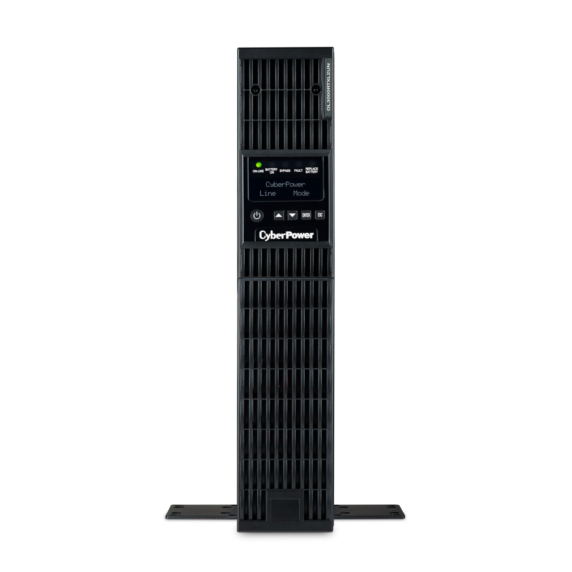 OL3000RTXL2UN Smart App Online UPS batería de reserva y protector contra sobretensiones, 3000VA/2700W, 7 tomas, 2U rack/torre, preinstalado RMCARD205, opción EBM, certificado UL 5