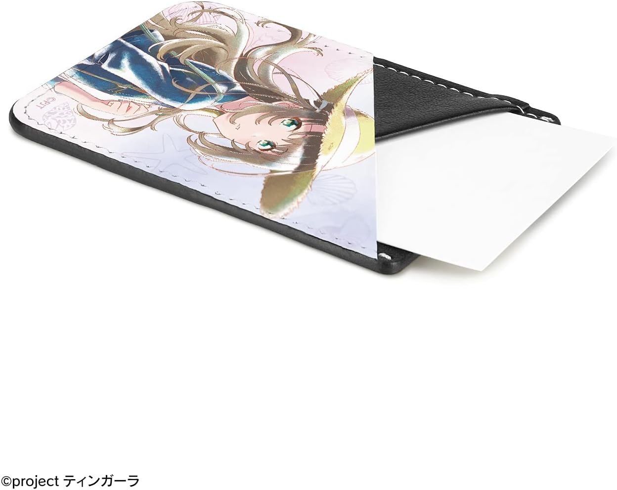 White Sand Aqua Taupe Kazawa Ani Art aqua label Smartphone Card Pocket
