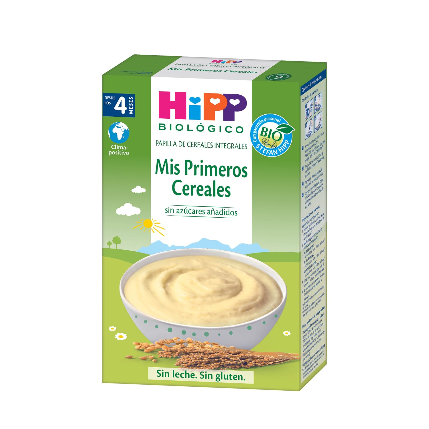 HiPP Biológico - Mis Primeros Cereales BIO - Sin Gluten - Sin Azúcares Añadidos - Apto Para Bebés A Partir de 4/6 Meses - Pack 6X200g