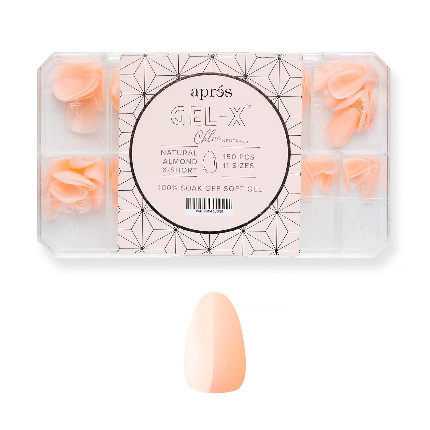 Amazon.com: Apres Neutrals Gel-X Chloe Box Of Nail Tips, 11 Sizes