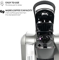 Vista 4 de K Cup reutilizable para Keurig, filtros de café recargables sin BPA en color negro, filtros recargables universales para cafeteras Keurig 1.0 y 2.0