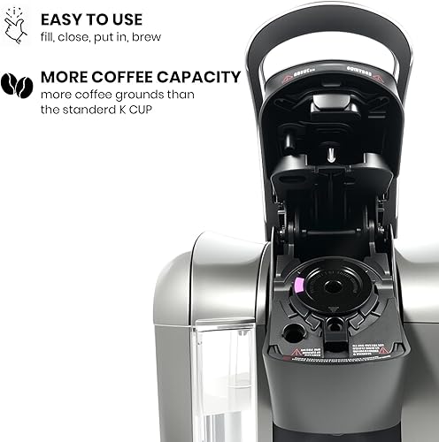 Miniatura 4 de K Cup reutilizable para Keurig, filtros de café recargables sin BPA en color negro, filtros recargables universales para cafeteras Keurig 1.0 y 2.0