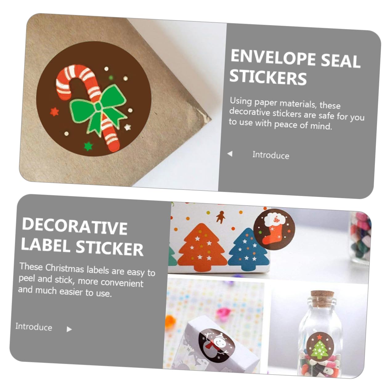 Beaupretty 4 Set Adesivi Natalizi Decorativi Etichette Adesive Per Regali E Buste Sicuri E Facili Applicare Per Decorazioni Festive E Natale 2 * 4