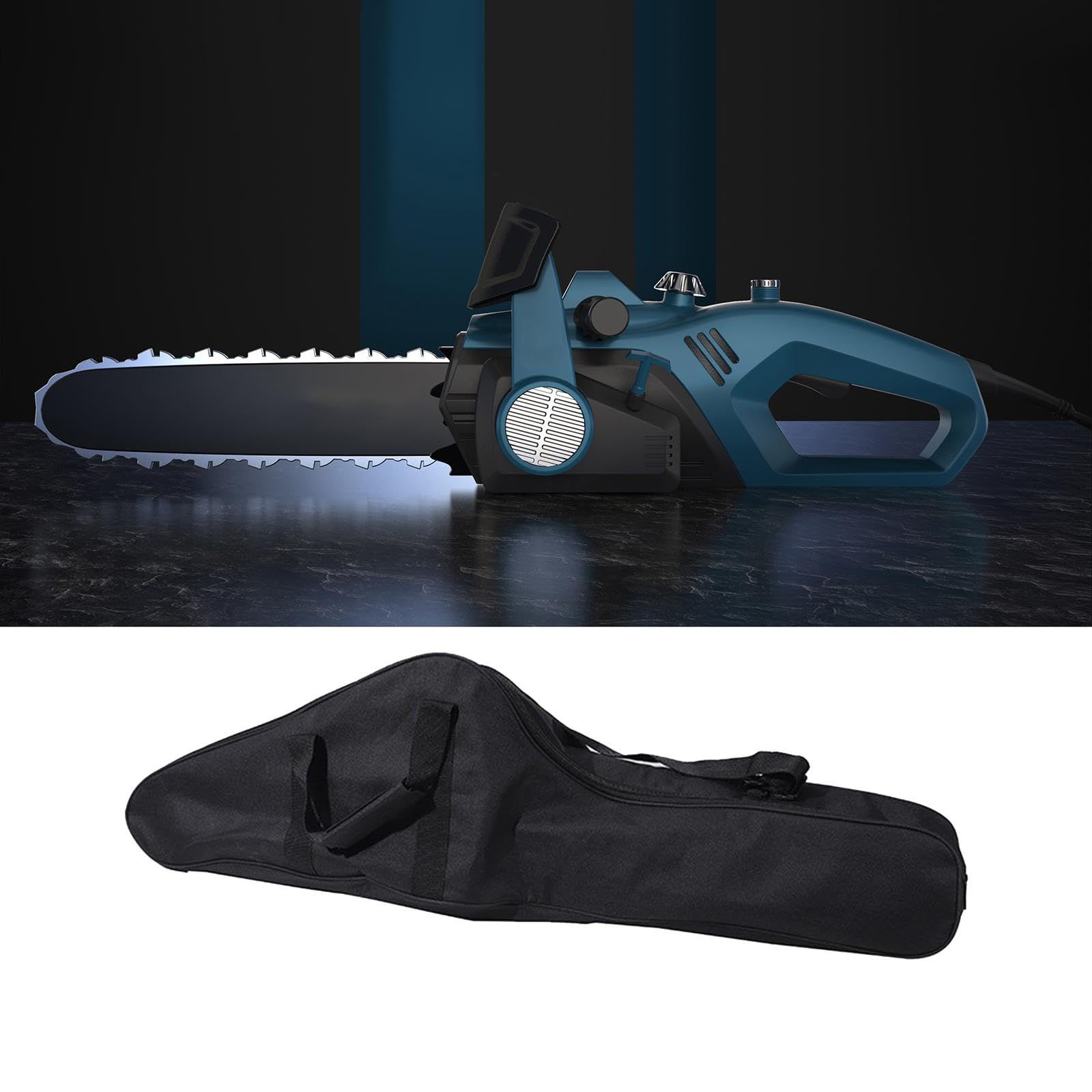 Juego de 3 fundas de transporte para motosierra, de viaje, portátil, color negro