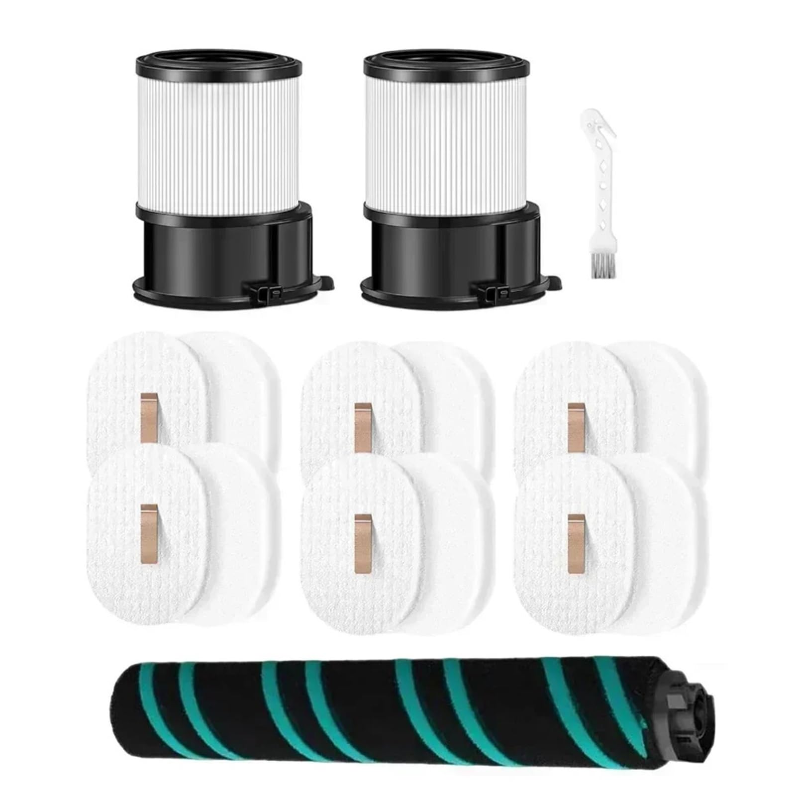 Juego de Repuesto de Cepillo de Rodillo de Filtro, Compatible con Modelos de Limpiador Ligero y vacío inalámbrico PowerDetect Clean Shark, Incluido IP1251