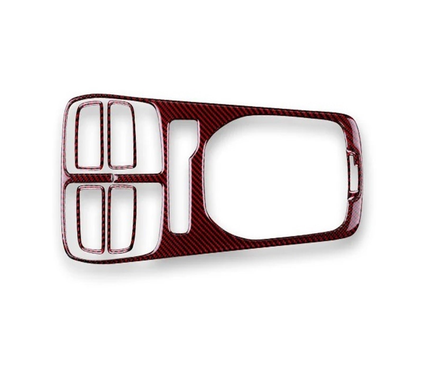 Car Interior Moulding Trim for Chevrolet for Camaro 2010-2015 Real Soft Carbon Fiber Accessories Interior Trim Car Gear Shift Panel Sticker Interior Accessories(A Black with Red)