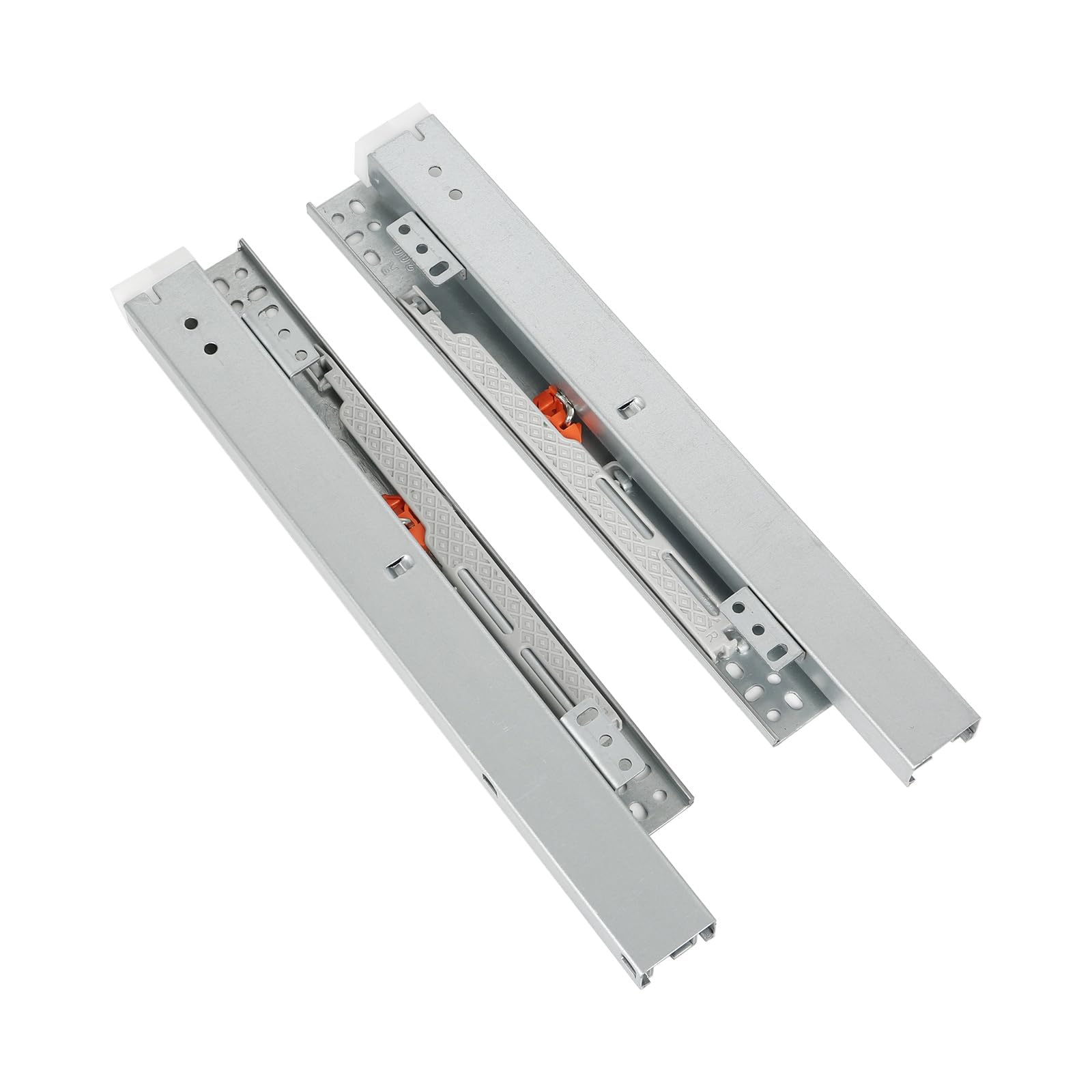 400 mm Glissière de tiroir sous plan de, fermeture en douceur, montage et support par le bas, capacité de charge de 40 kg, extension complète à 3 volets, 1 paire