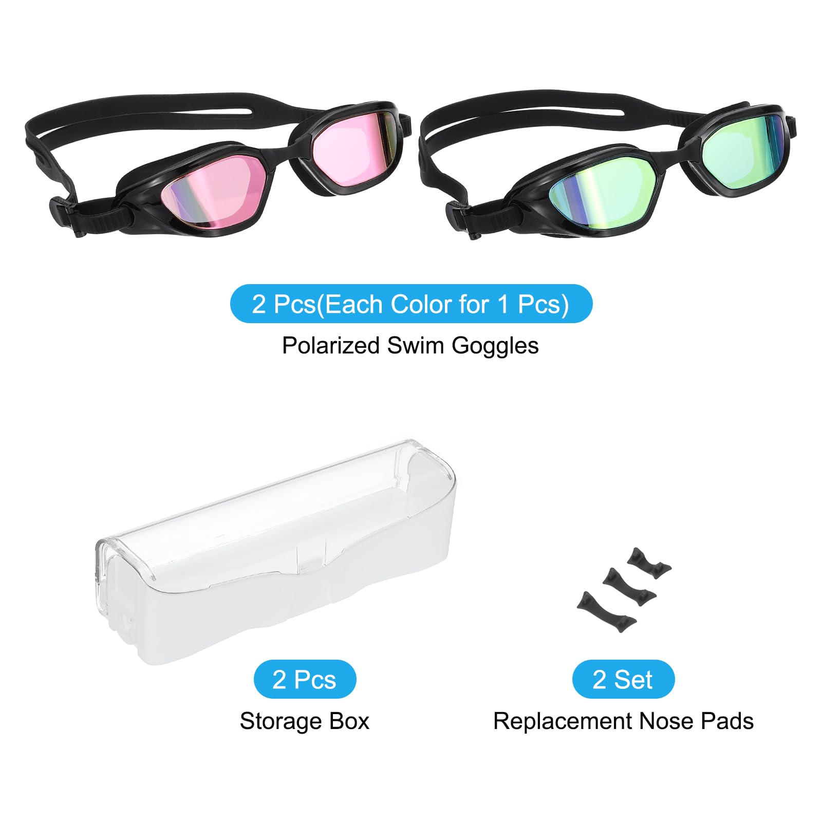 PATIKIL Polarized Swim Goggles Unisex - Image 3