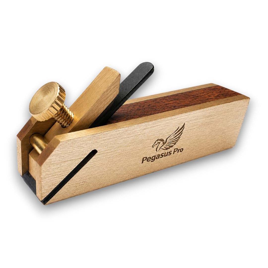 Pegasus Pro Mini Bull Nose Block Plane 75mm Rosewood Brass Woodworking Tool