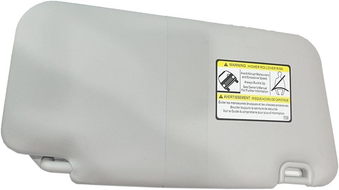 DEVMO Driver Left Side Sun Visor Compatible with Forester 2009 2010 2011 2012 2013 Replaces# 92011SC033LO Grey