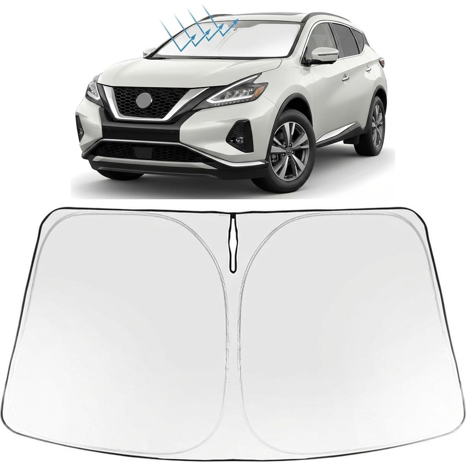 Proadsy Custom Fit Car Windshield Sun Shade for 2025-2026 Nissan Murano