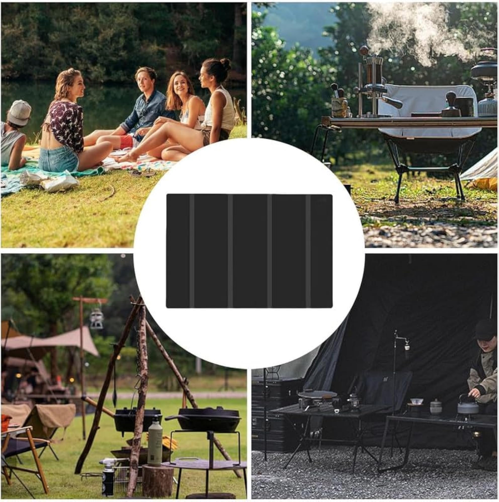 Small Portable Camping Table, Foldable Aluminum Top Table