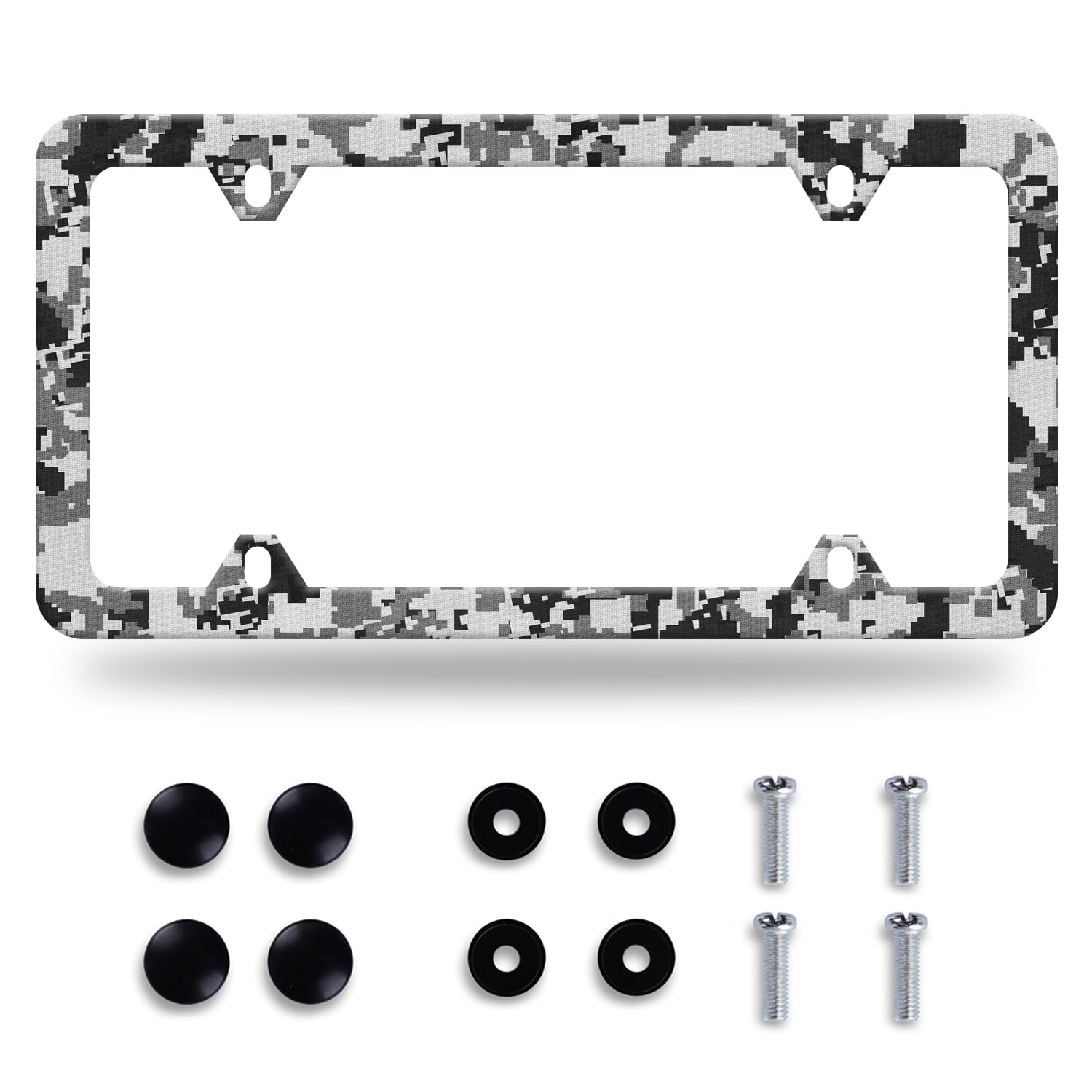 BRAGHRTED Mosaic Camouflage License Plate Frame