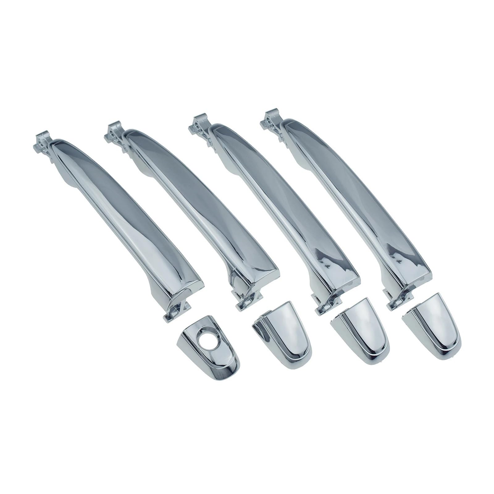 Punxdda Car Exterior Door Handle for Toyota for Camry for Highlander for Tacoma for 4Runner for Lexus RX350 RX330 Front Rear Left Right Exterior Door Handle Chrome(4pcs a kit)