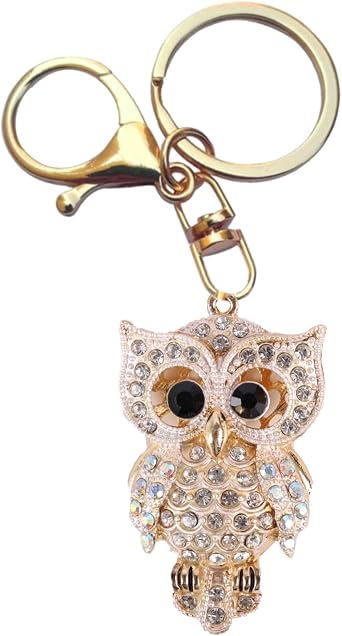 Cute Keychain,Lovely Rhinestone Silicone Key Decoration for Women,Sparkling Keyring Crystal Purse Pendant,Gift to Friends