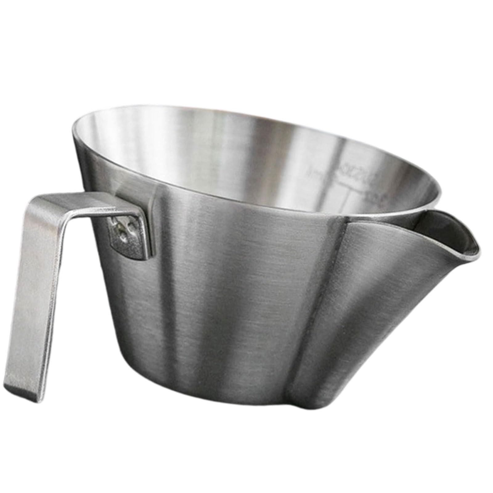 Qusinfc Portable Stainless Steel Espresso Coffee Filter Cup with Ounces Measurement for Perfect Brewing Coffee Removal Measuring Cup