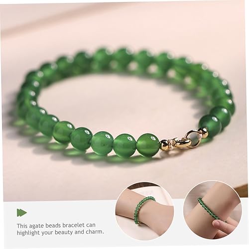 Miniatura 7 de Green Agate Bead Bracelet for Women Teen Unique Fashion Jewelry for Casual Special Occasions Distinctive