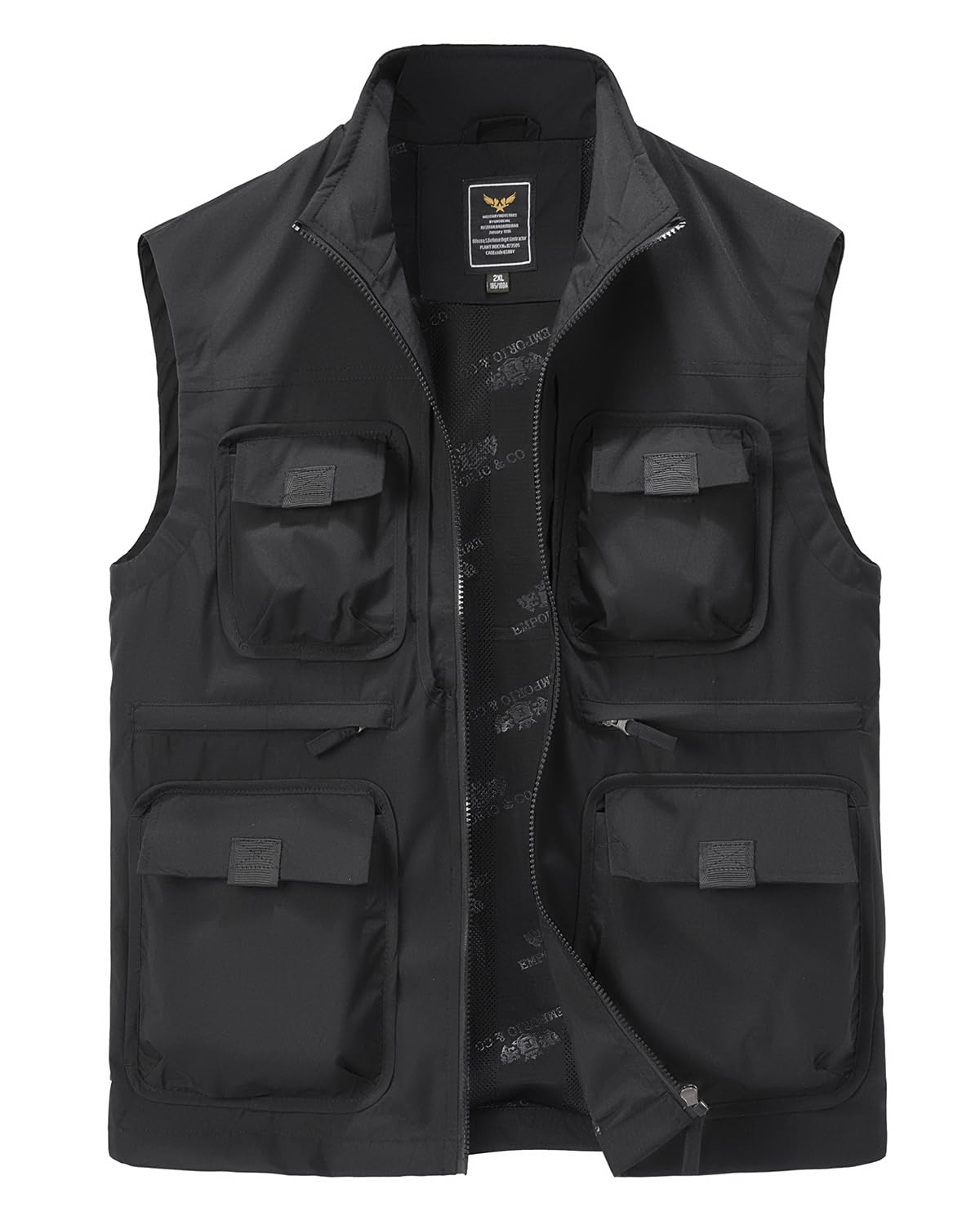 Chaleco de pesca para hombre, sin mangas, chaleco de secado rápido, múltiples bolsillos, para trabajo, safari, fotografía, senderismo