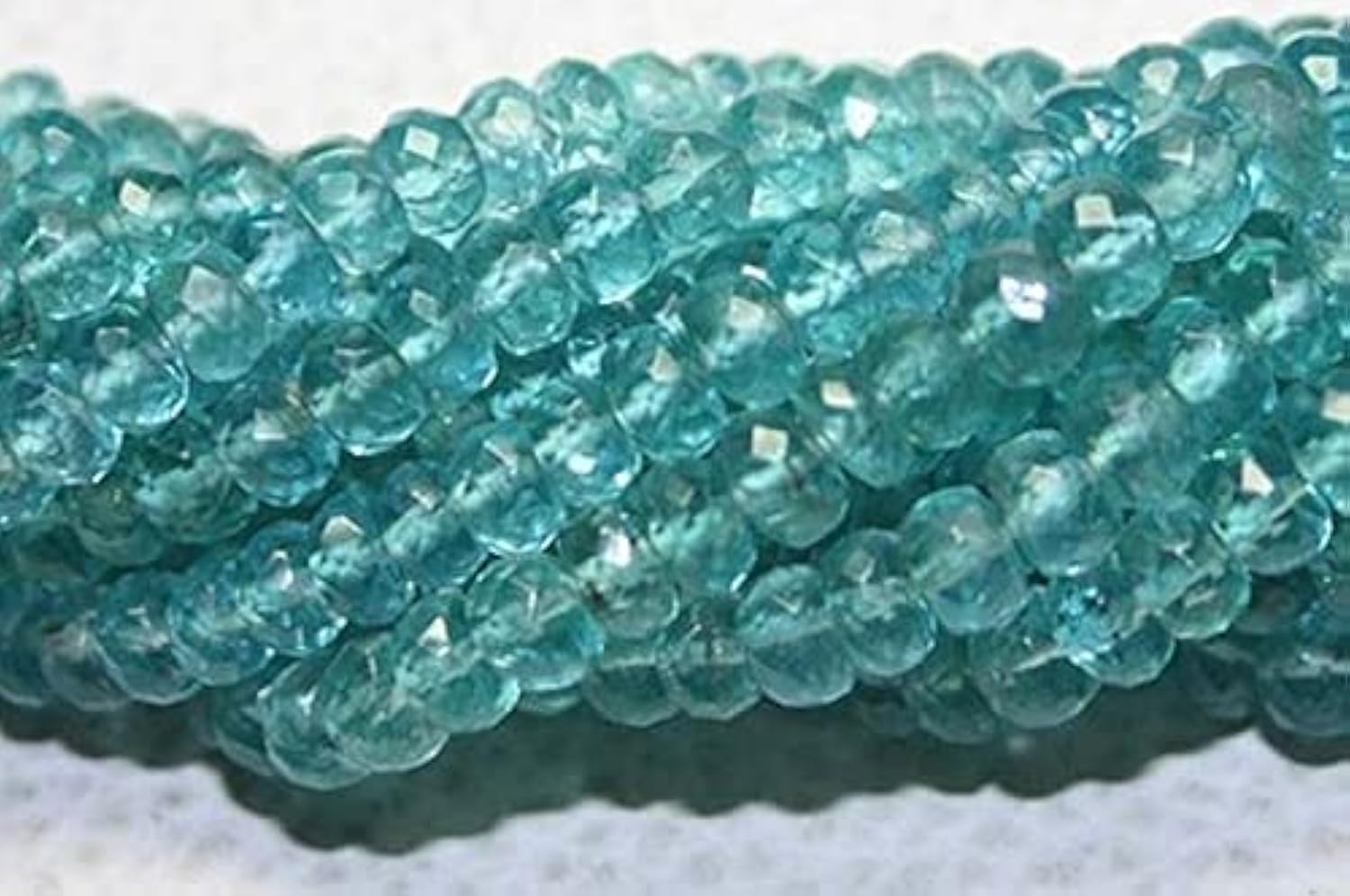 Apatite perles rondelles 4-5mm fil de pierres naturelles pour créer vos bijoux d'été personnalisés
