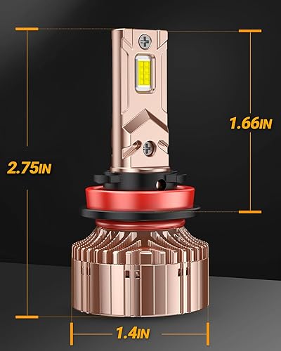 Miniatura 8 de SEALIGHT Bombillas LED X6S H11 de 4500 K, bombillas LED de haz bajo H9H8H16 de 28000 lm, 800% de ultra brillo, blanco cálido, bombillas de repuesto