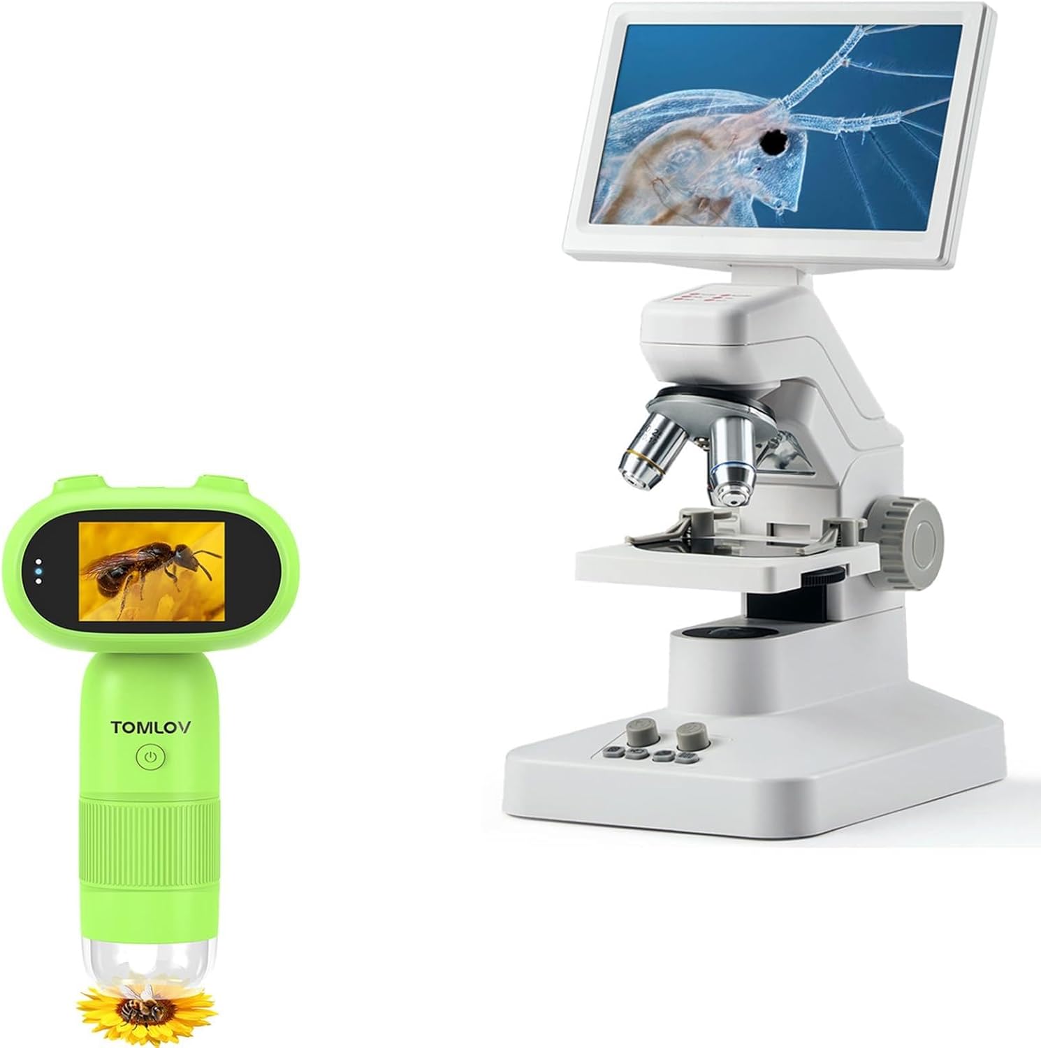 TOMLOV DM301 Pro Digital Microscope and P30green handheld microscope