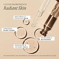 Vista 5 de Gotas autobronceadoras para la cara - fabricadas en Estados Unidos con ingredientes orgánicos y naturales, gotas bronceadoras faciales con aloe