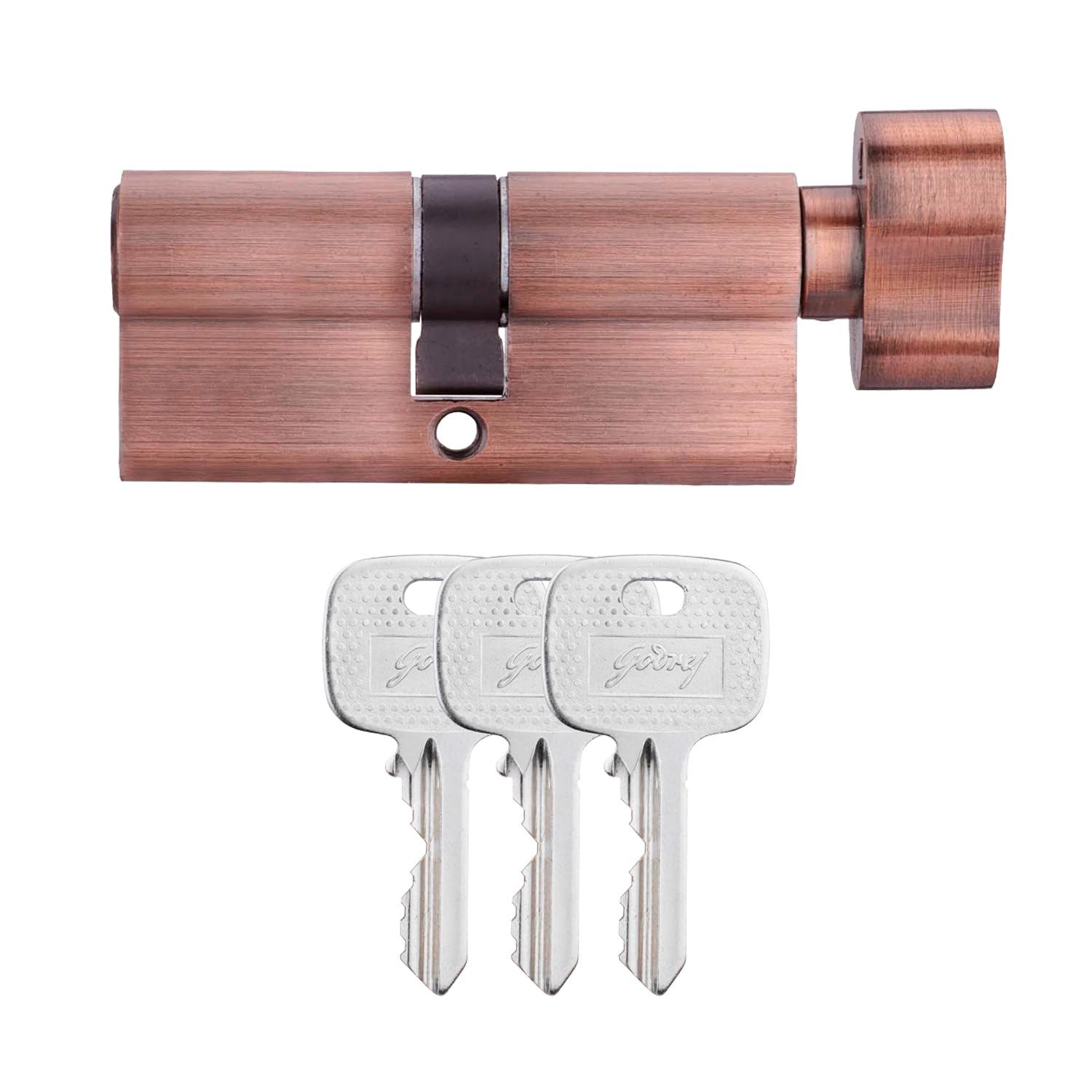 Godrej Pin Cylinder | Incrust Pin Cylinder | Suitable for Main & interconnecting Doors | 1CK 70mm | Antique Copper Finish | Door Thickness Upto 50mm | 3 Keys | 5 Years Warranty (B0CV7WWTPB) Amazon Price History, Amazon Price Tracker