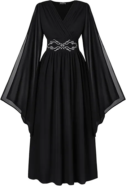 Scarlet Darkness Renaissance Medieval Costume Dress Women Fairy Dress Peasant Cottagecore Victorian Dresses