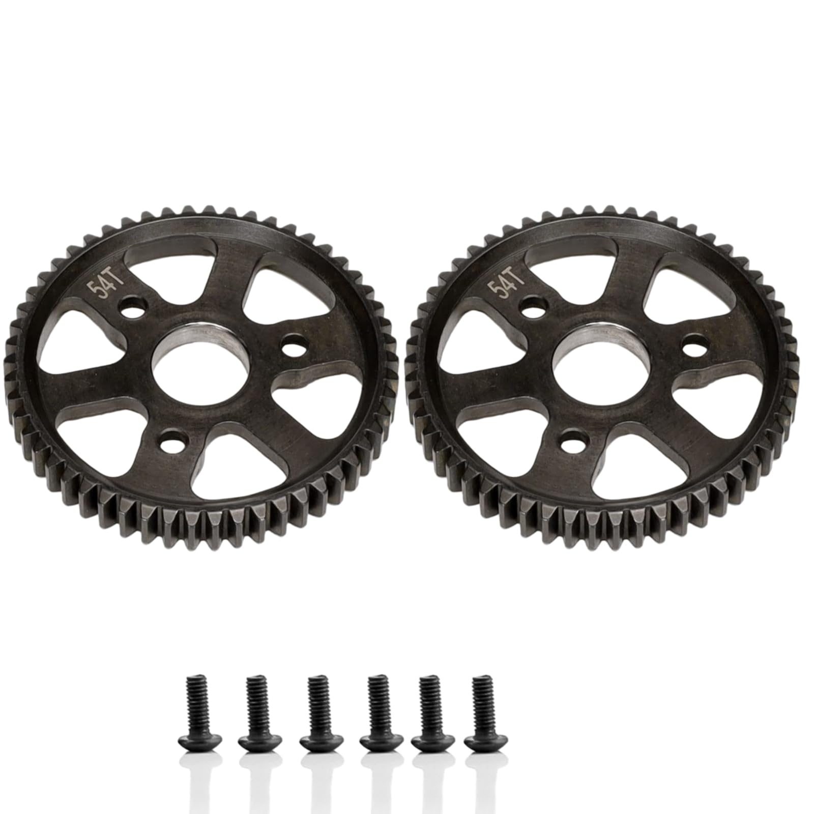 2pcs Hardened Steel 54T Spur Main Gear for Traxxas 1/10 Slash Stampede Rsutler Jato 4x4 6804 6807 6808 6708 Upgrade Parts,Replace#3956