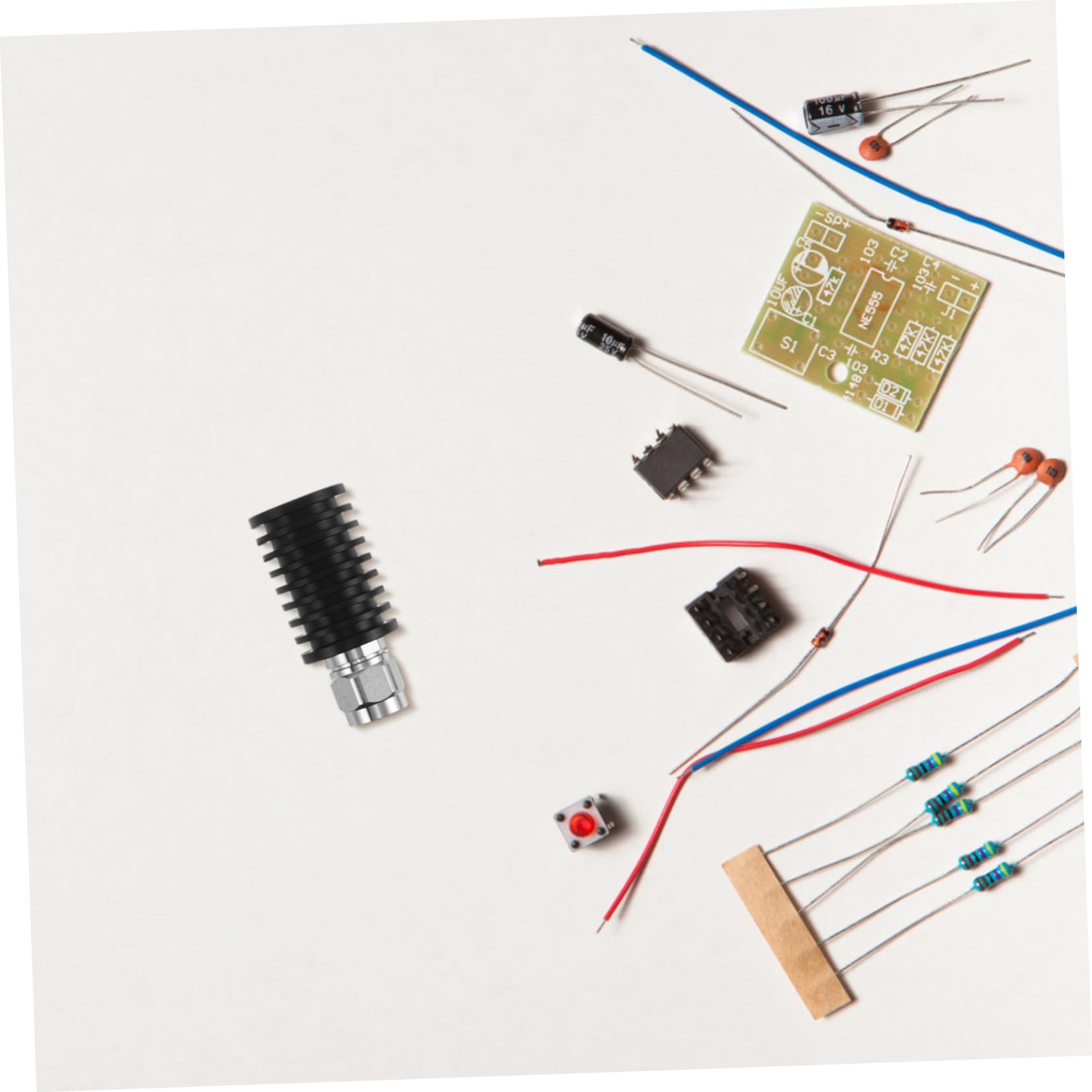 Angoily Connecteur de Terminaison Fixe N-Type 50 Ohm 25w pour Radio, Charge Coaxiale Dc-3ghz en Aluminium et Cuivre, Installation Pratique pour Tests et Réglages