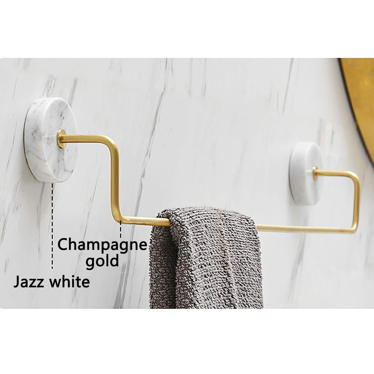 LYGXWJFC Toallero montado en la Pared para baño de hogar/Hotel de 60 cm para Cocina o baño, toallero de Aluminio Negro, toallero montado en la Pared para hogar/Hotel