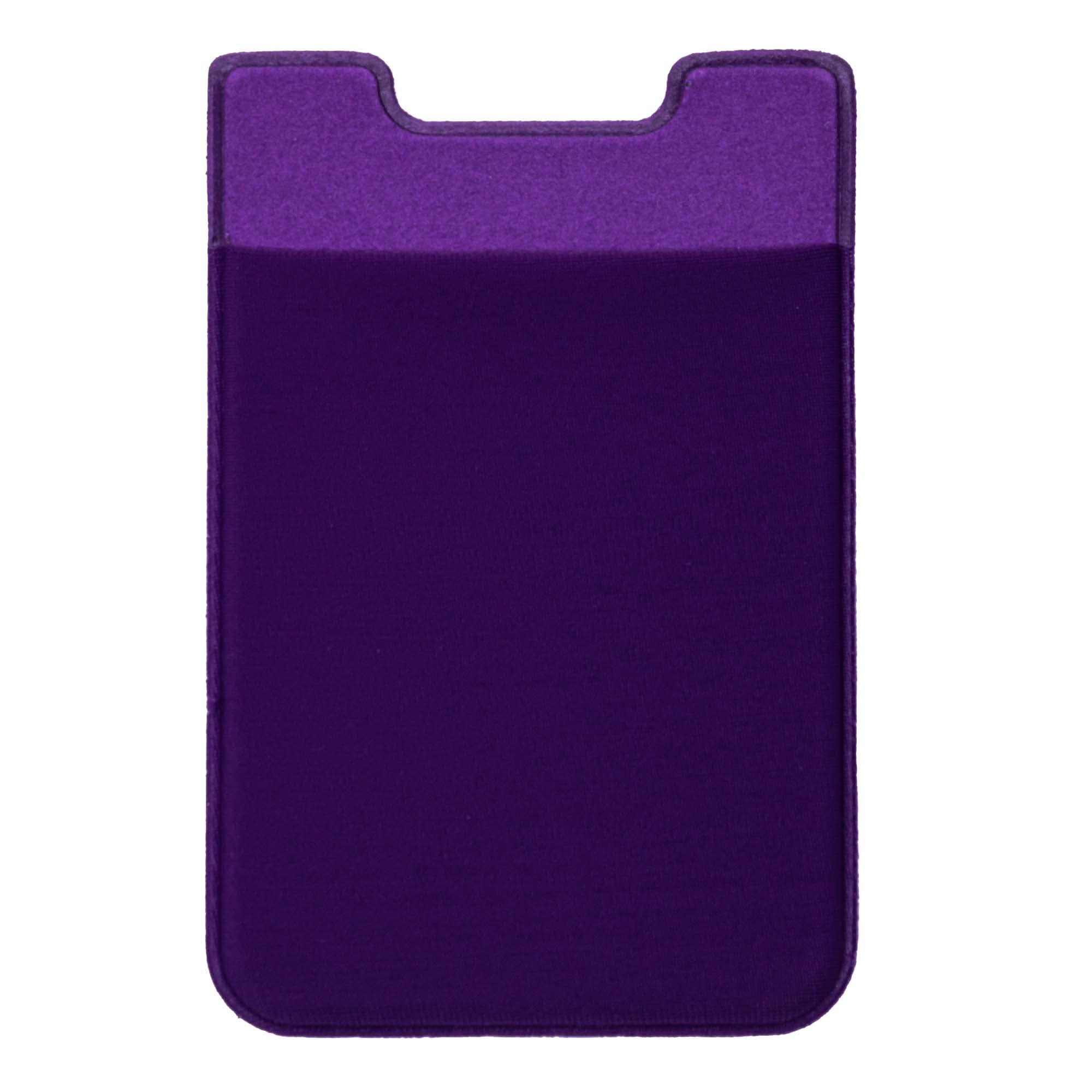 Nuke Armor Elastic Phone Card Holder Pocket, Stick-On Wallet, Adhesive Credit Card Pouch, Compatible With iPhone And Samsung Galaxy (Purple)