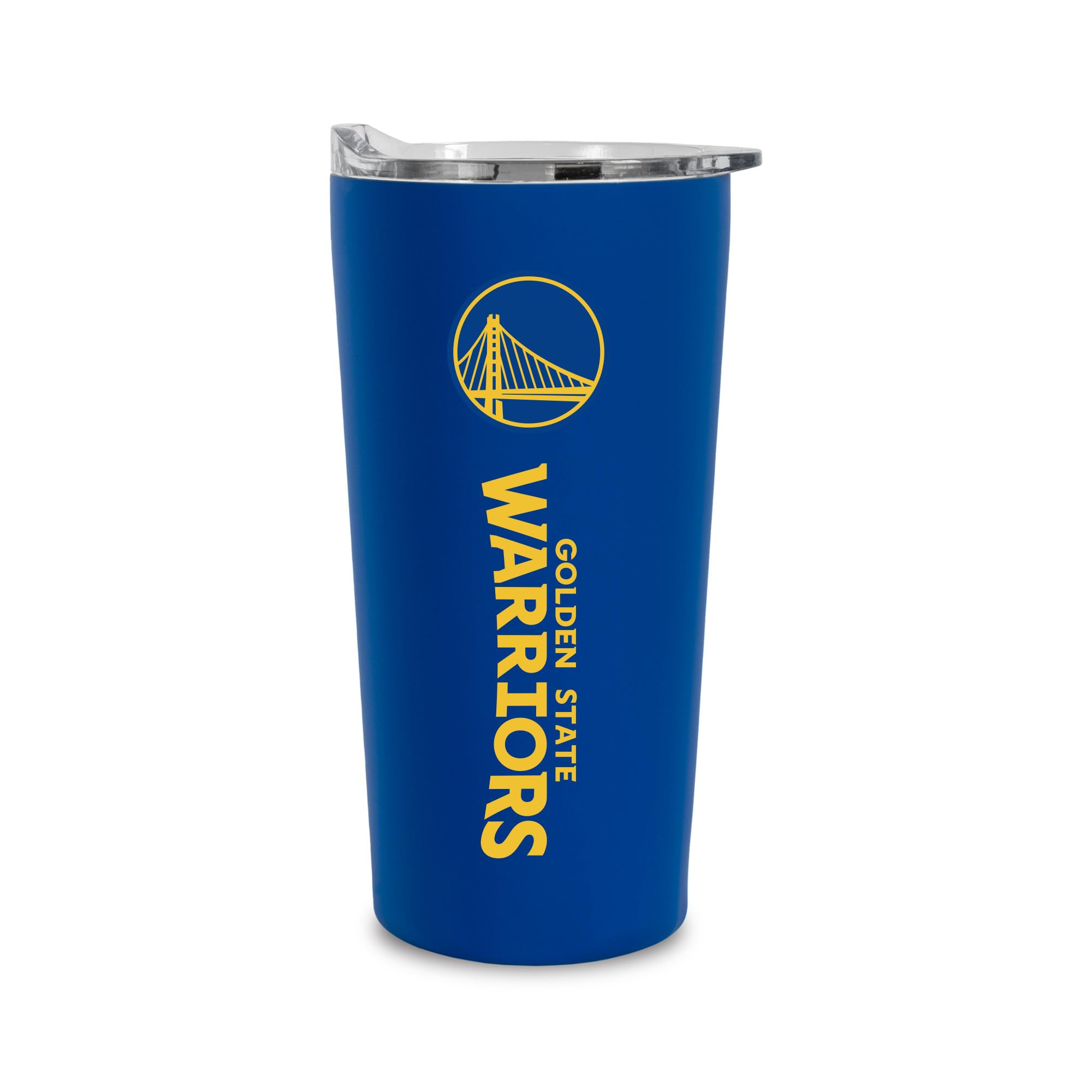 Rico Industries NBA Basketball Golden State Warriors 18oz Soft Touch, Easy Grip Tumbler