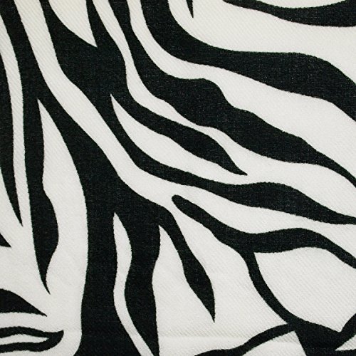 TrendsBlue Elegant Zebra Animal Print Fringe Scarf2