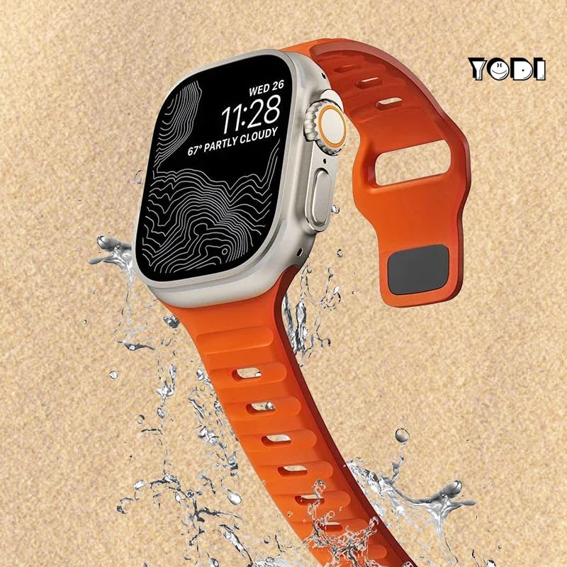 Image of YODI Straps Compatible with Apple Watch 41mm /40mm /38mm, Watch Band Soft Silicone Strap for iWatch Ultra Series 9 /8 /7 /6 /5 /4 /3 /2 /1 SE