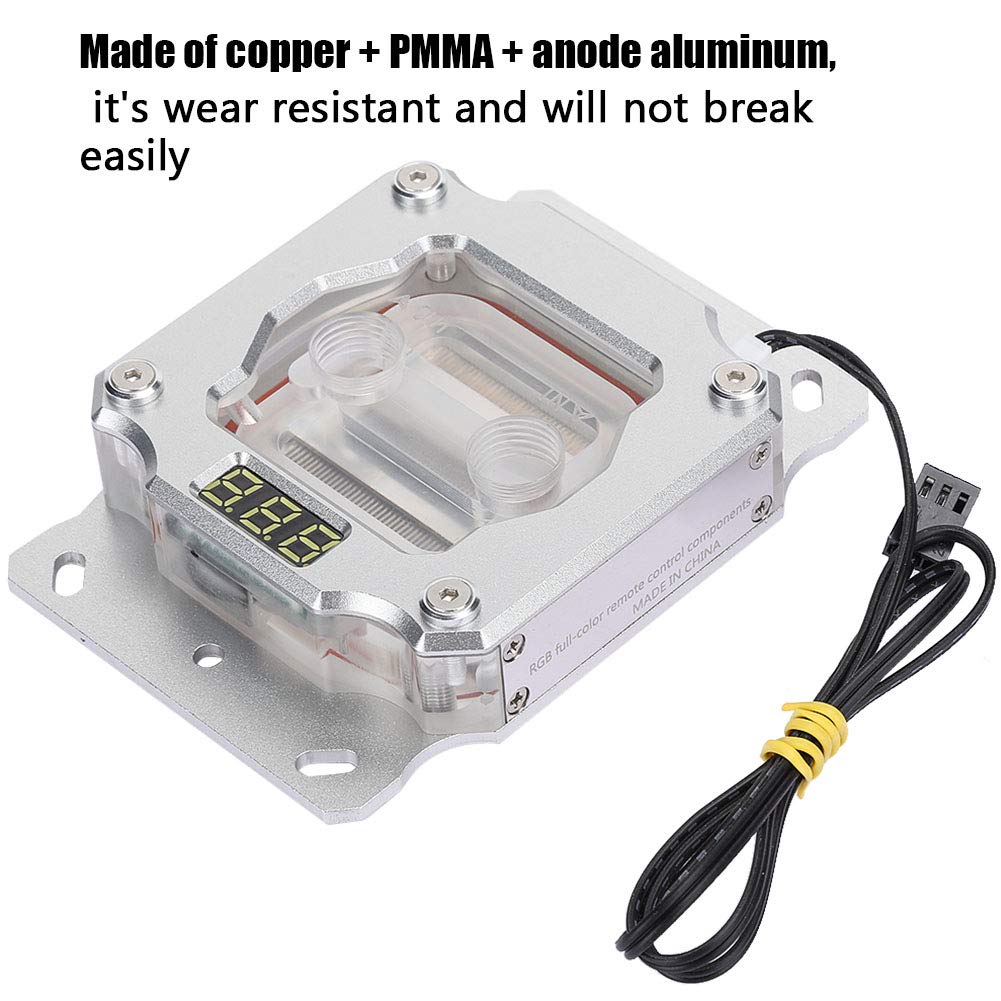 Free Shipping Over $50 CPU Water Block Waterblock with Temperature Display, PC Water Cooling Waterblock (Copper + PMMA + Anode Aluminum), CPU Cooler for AMD AM2, AM2 +, AM3, AM3 +, AM4 Systems Get Popular Offer CPU Water Block Waterblock with Temperature Display, PC Water Cooling Waterblock (Copper + PMMA + Anode Aluminum), CPU Cooler for AMD AM2, AM2 +, AM3, AM3 +, AM4 Systems