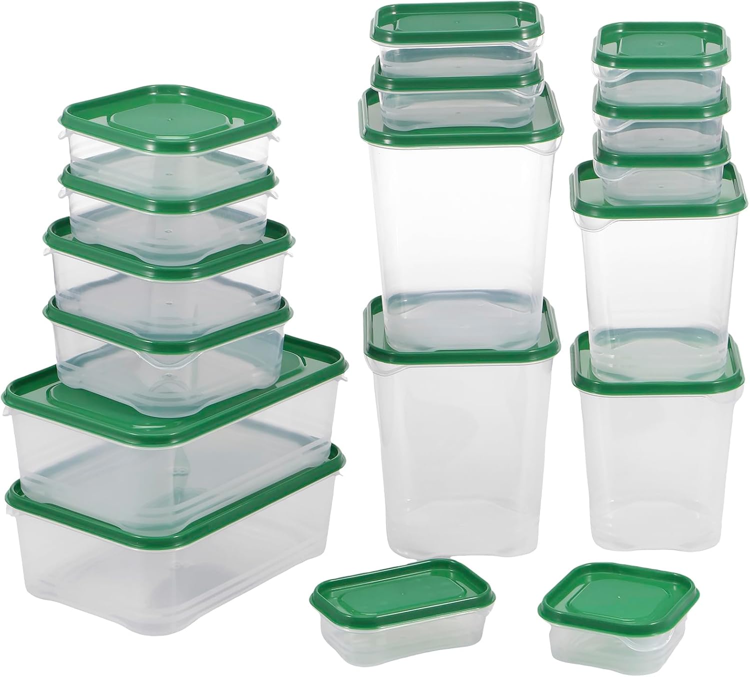 17Pcs Food Storage Container with Lids, Stackable Food Storage Box
